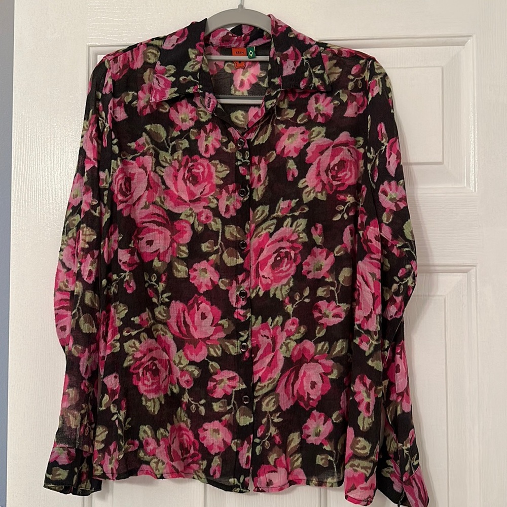 Farm Rio long sleeves blouse size S